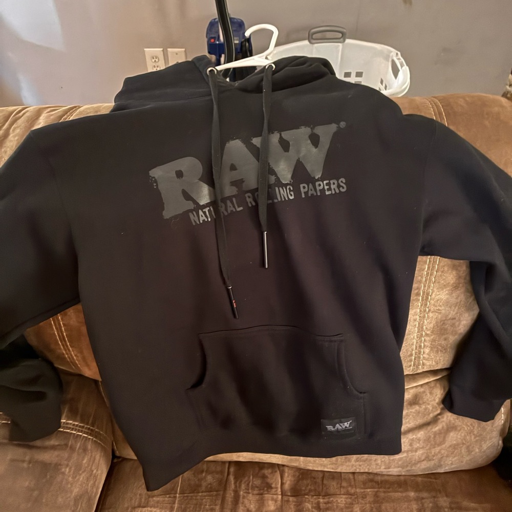 RAW Black Hoodie for Men